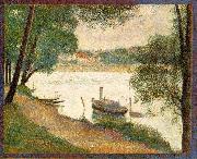 Georges Seurat Gray weather, Grande Jatte, oil painting